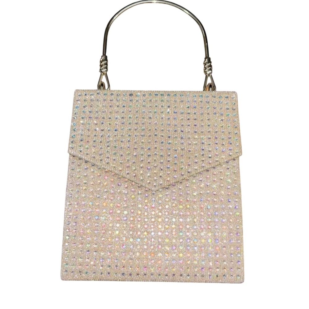 Elegant Gold Handbag with Rhinestones